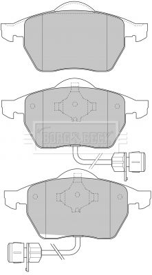 BORG & BECK Комплект тормозных колодок, дисковый тормоз BBP1646